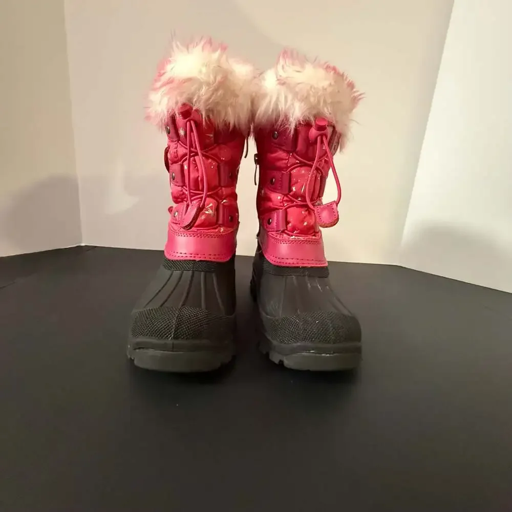 Dream Pairs Kids Girls Pink Waterproof Insulated Snow Boots Size‎ 13